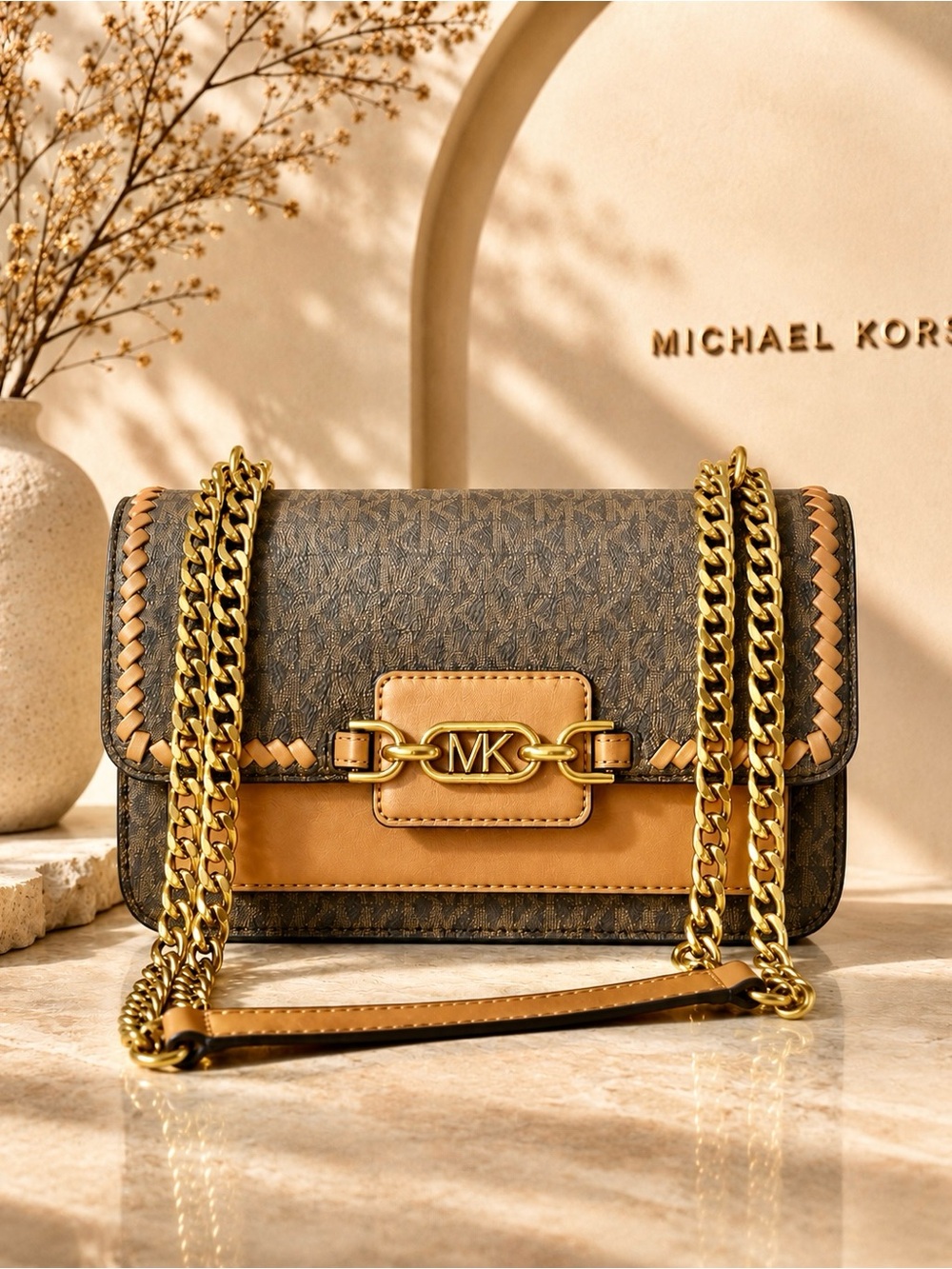 Michael Kors Heather Large Logo Shoulder Bag
